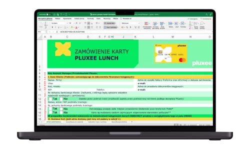 Formularz zamówień excel