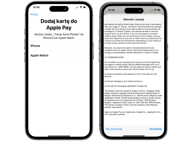 Apple Pay warunki